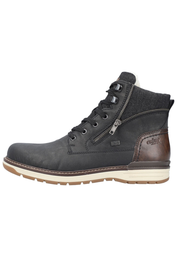 Stiefeletten Rieker Stiefelette Lederimitat Schwarz/Braun