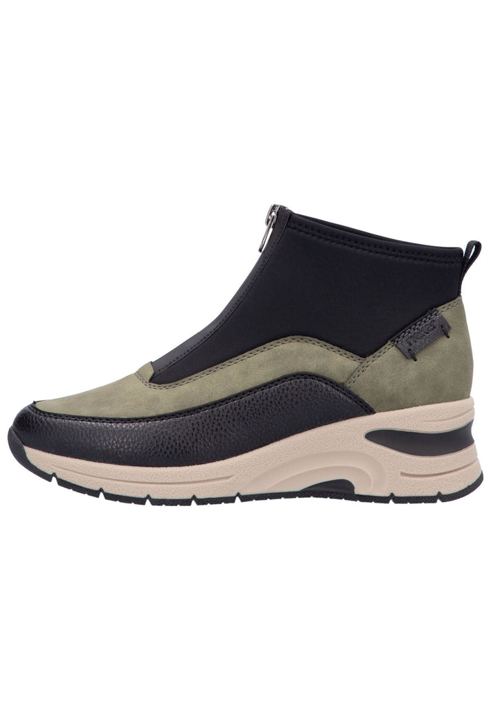 Stiefeletten Rieker Stiefelette Lederimitat/Textil Schwarz/Grün