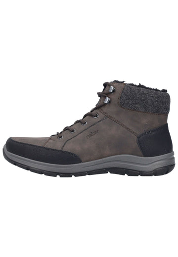 Stiefeletten Rieker Stiefelette Lederimitat/Textil Schwarz Warmfutter