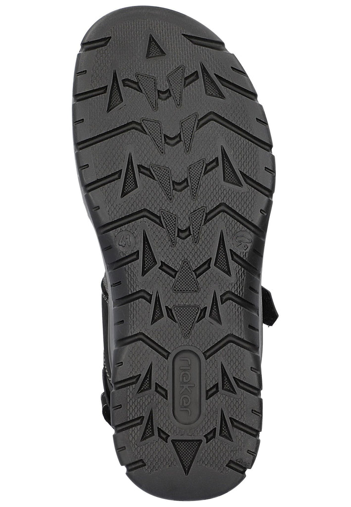 Rieker Wanderschuhe Leder/Textil Schwarz/Grau