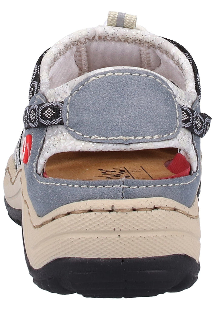 Rieker Wanderschuhe Lederimitat Schwarz/Grau