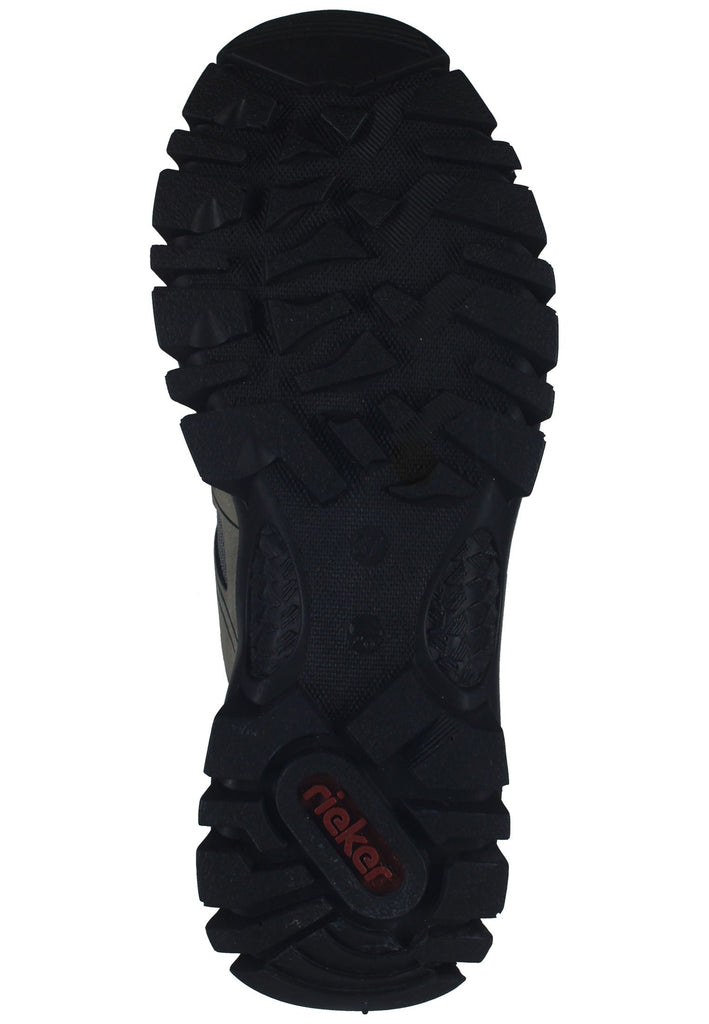 Rieker Wanderschuhe Lederimitat/Textil Grau/Schwarz