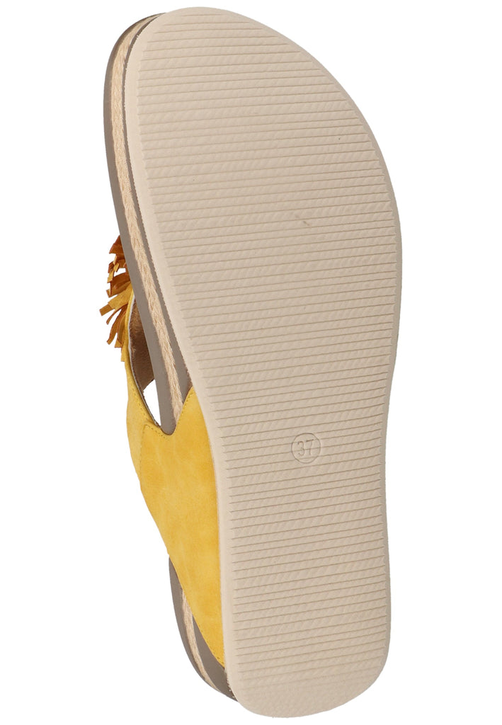 Rieker Zehensteg Lederimitat Gelb