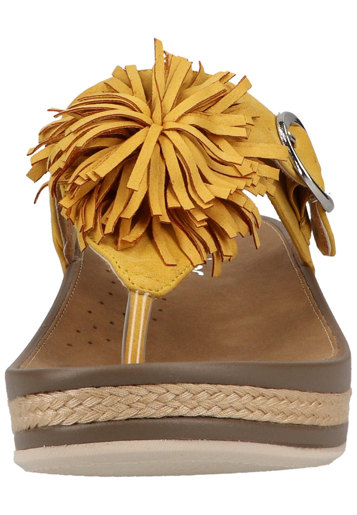 Rieker Zehensteg Lederimitat Gelb
