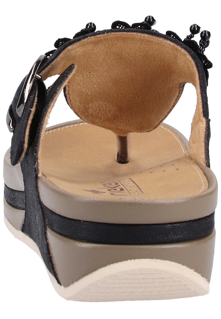 Rieker Zehensteg Textil Schwarz