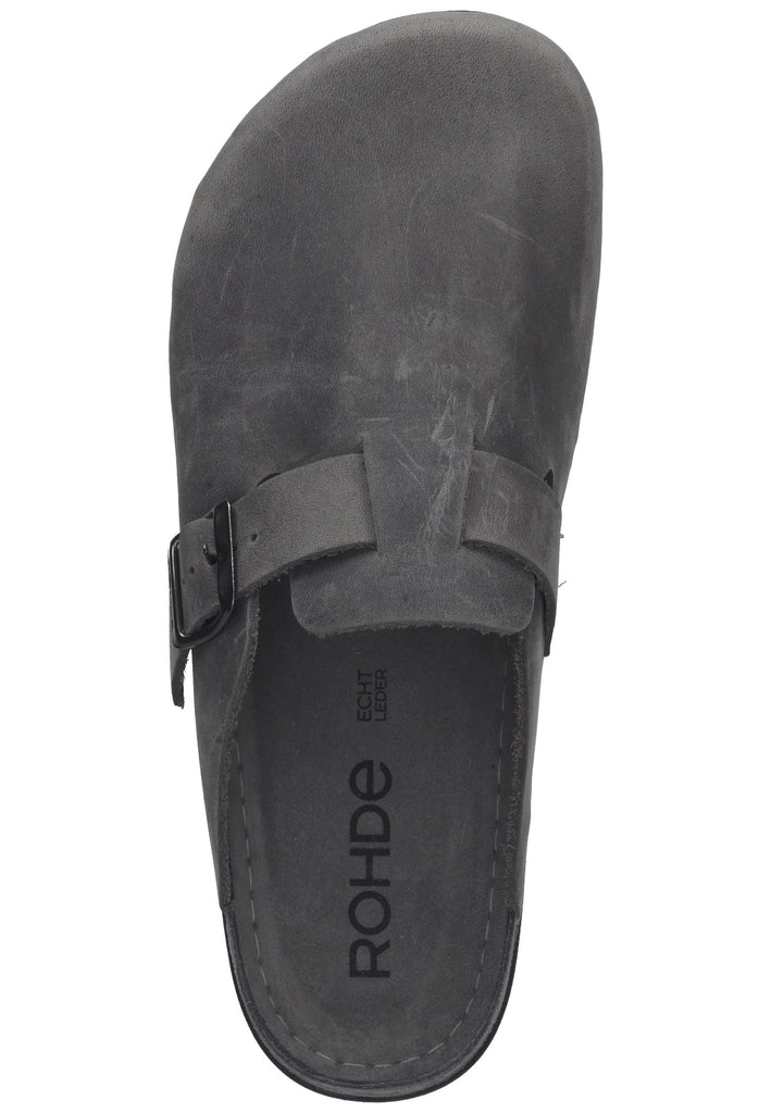 Rohde Clogs Leder Anthrazit