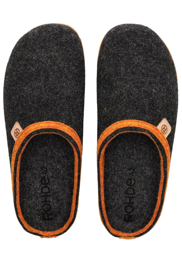 Rohde Hausschuhe Filz Anthrazit