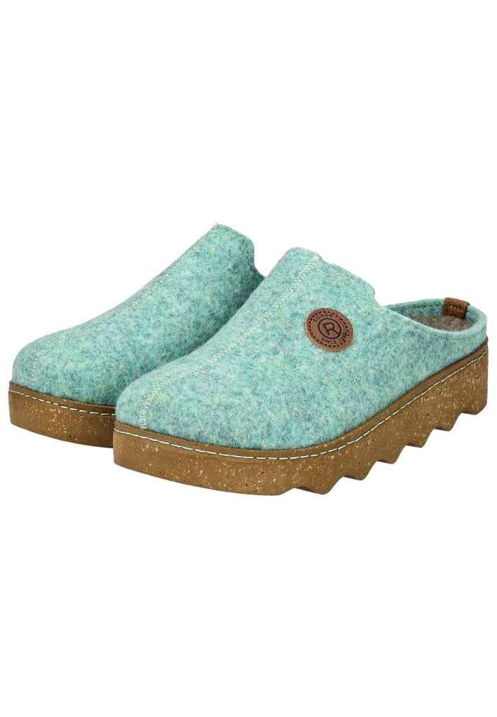 Rohde Hausschuhe Filz Türkis