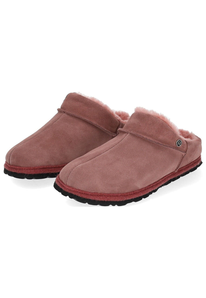 Rohde Hausschuhe Leder Altrosa Warmfutter