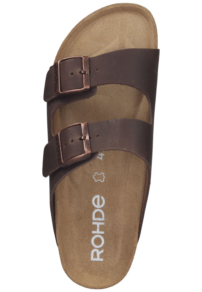 Rohde Hausschuhe Leder Mocca
