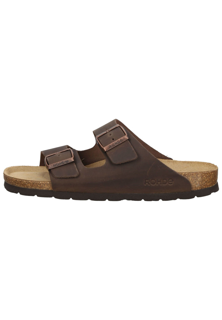 Rohde Hausschuhe Leder Mocca