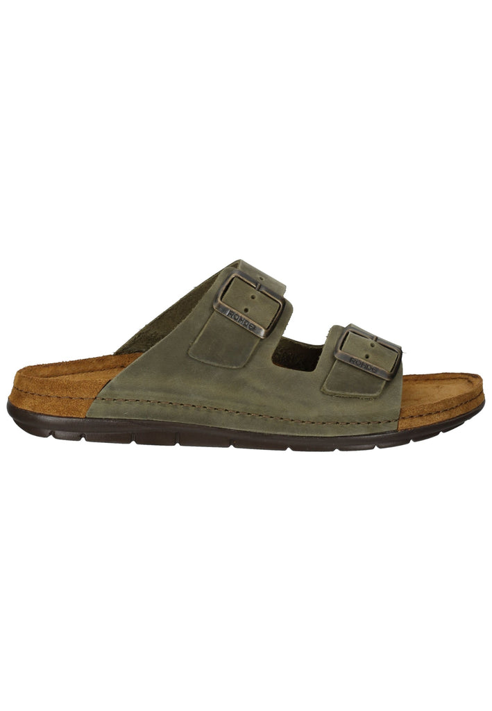 Rohde Hausschuhe Leder Olive