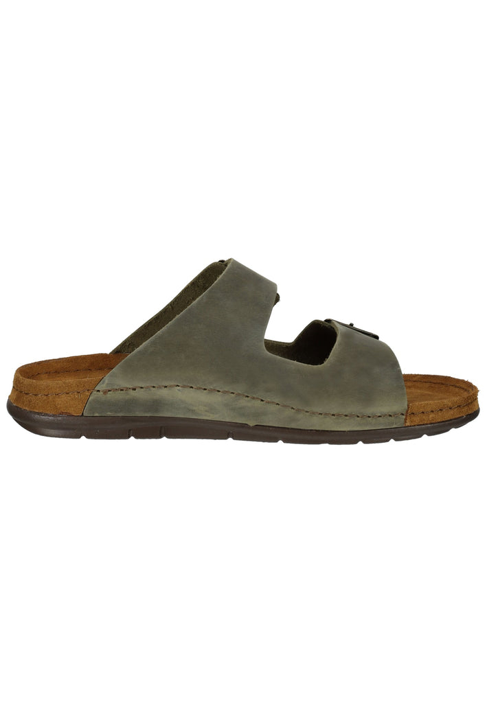 Rohde Hausschuhe Leder Olive