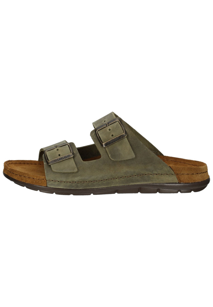 Rohde Hausschuhe Leder Olive