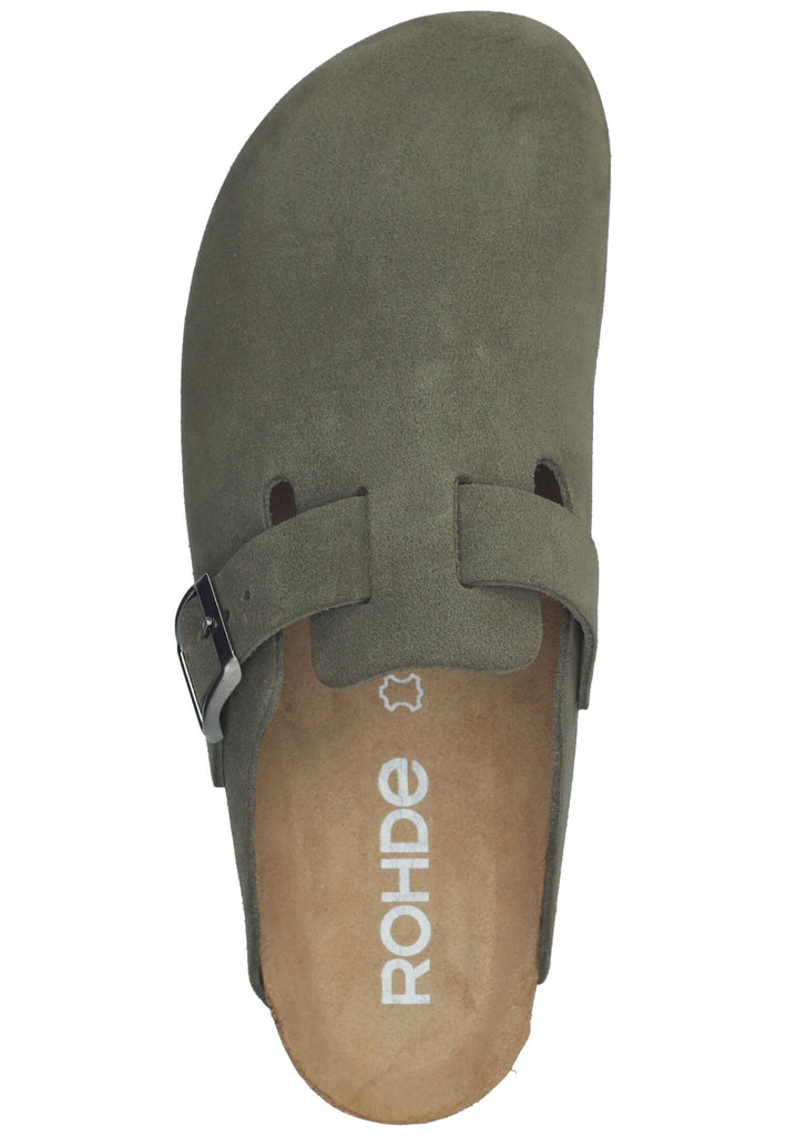 Rohde Hausschuhe Leder Olive