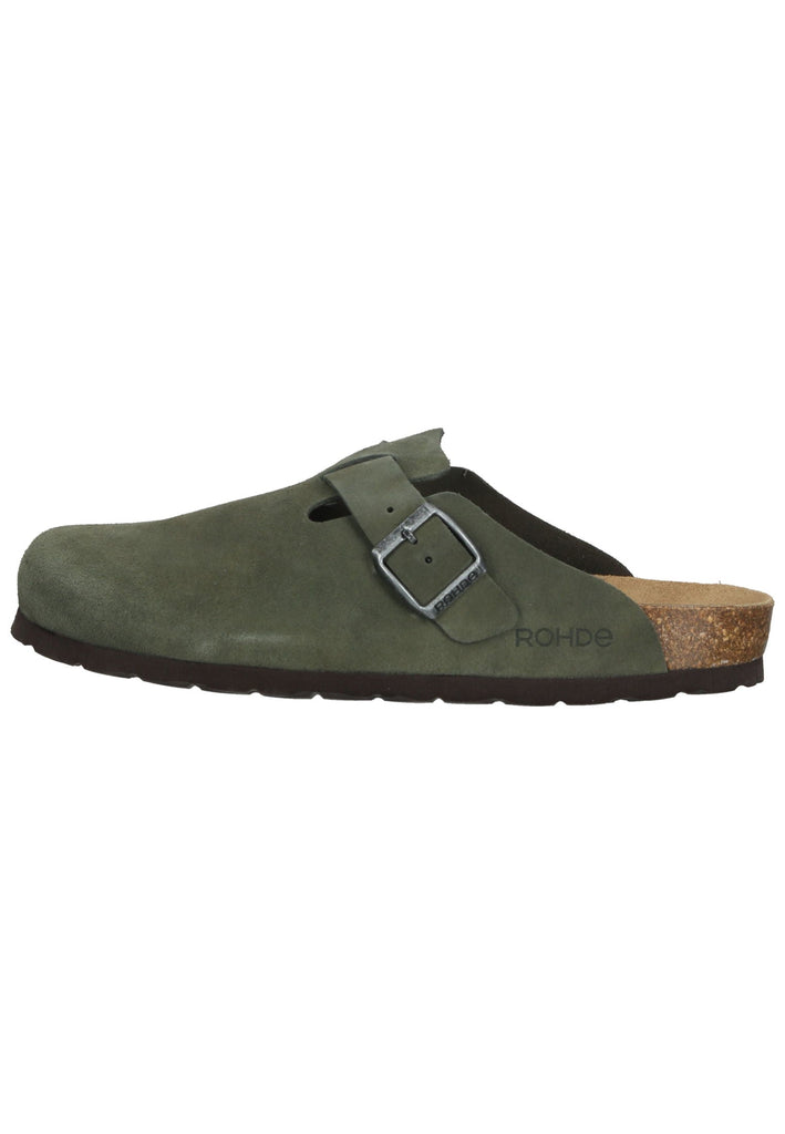 Rohde Hausschuhe Leder Olive