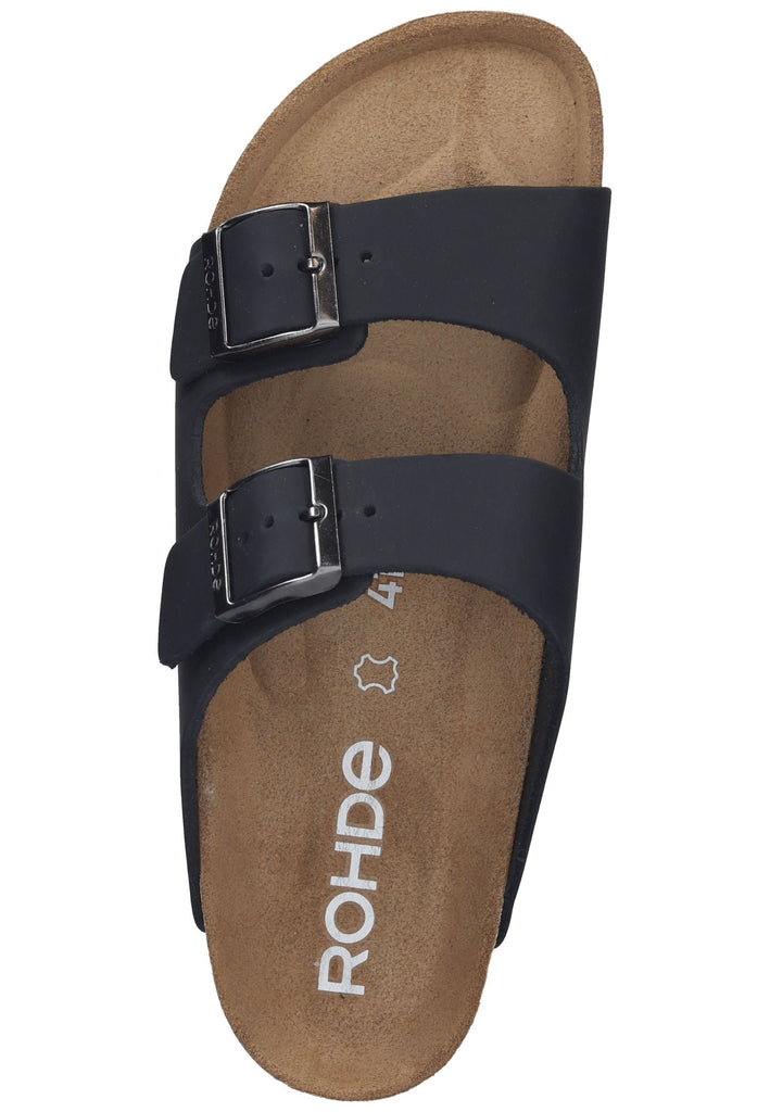 Rohde Hausschuhe Leder Schwarz