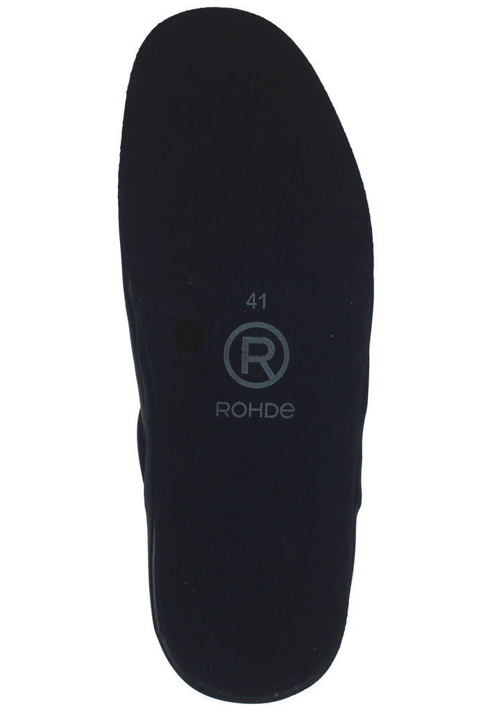 Rohde Hausschuhe Leder Schwarz
