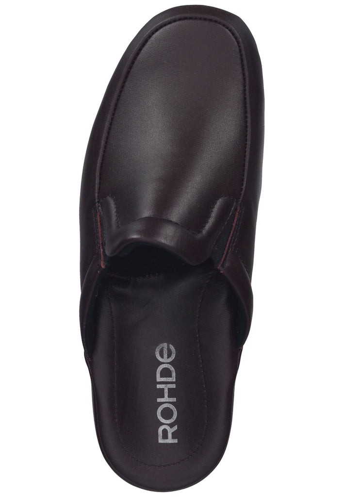 Rohde Hausschuhe Leder Weinrot