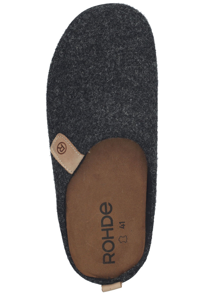 Rohde Hausschuhe Textil Antrazit