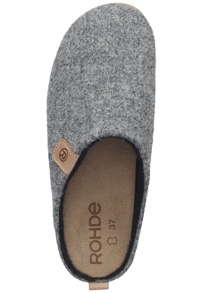 Rohde Hausschuhe Textil Grau Warmfutter
