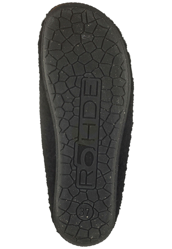 Rohde Hausschuhe Textil Schwarz
