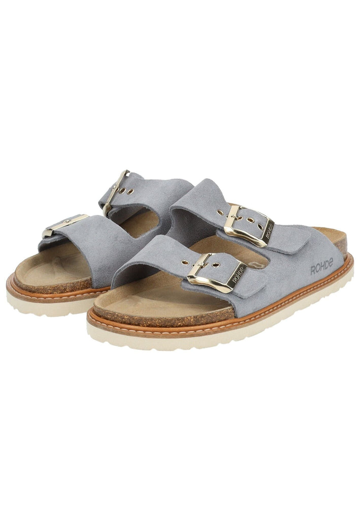 Rohde Hausschuhe Veloursleder Grau