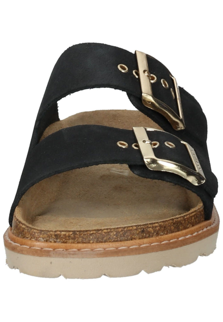 Rohde Hausschuhe Veloursleder Schwarz