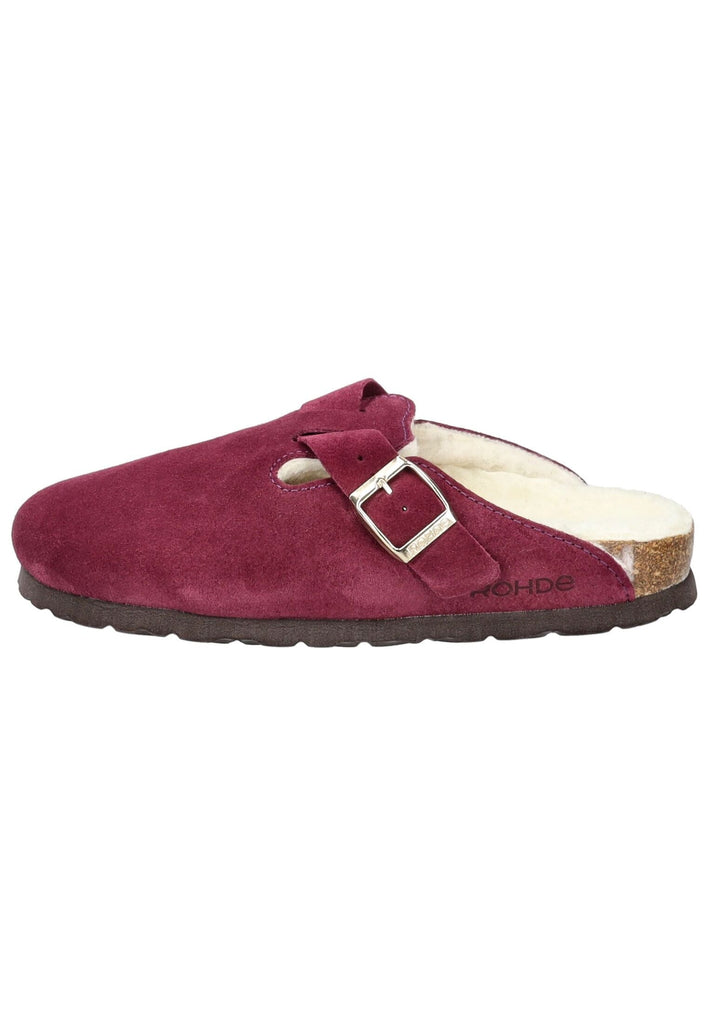 Rohde Hausschuhe Veloursleder Violett Warmfutter