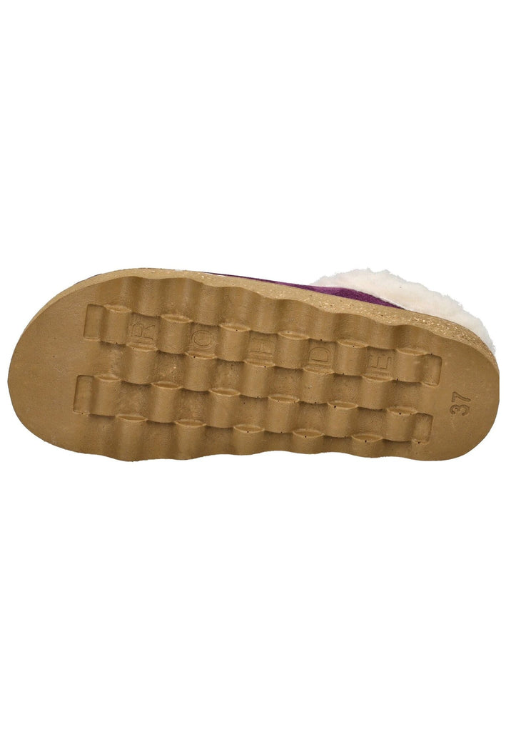 Rohde Hausschuhe Veloursleder Violett Warmfutter
