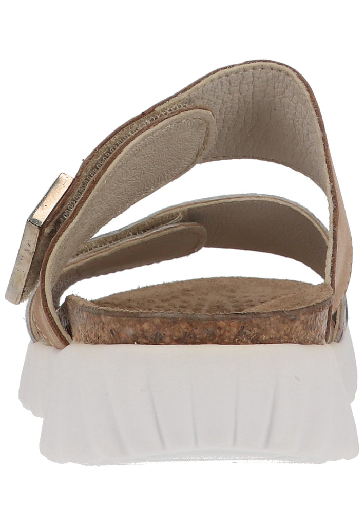 Rohde Pantoletten Leder Beige