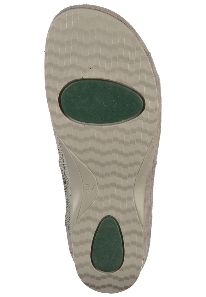 Rohde Pantoletten Leder Grau