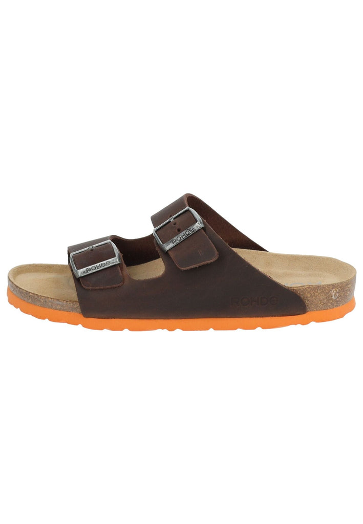 Rohde Pantoletten Leder Mocca