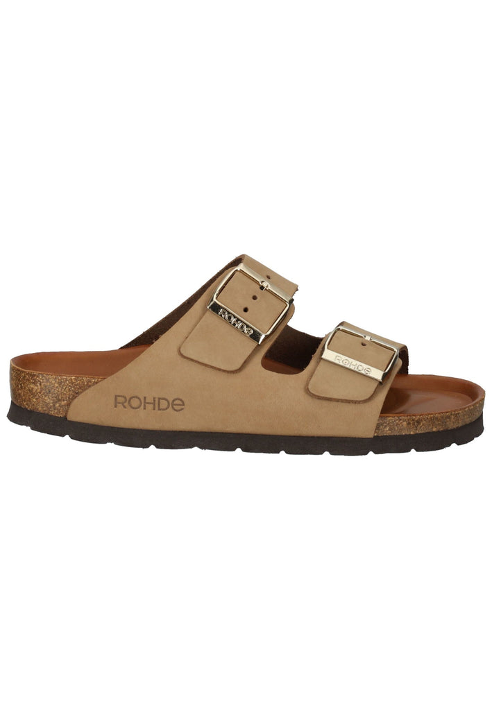 Rohde Pantoletten Leder Natur