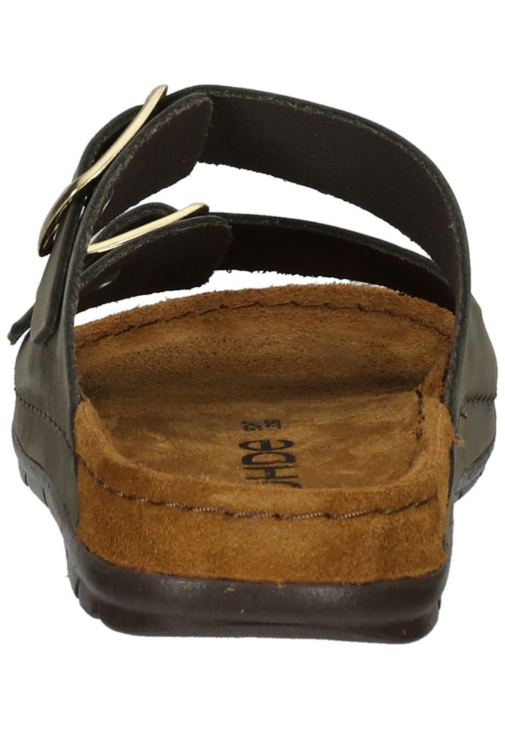 Rohde Pantoletten Leder Olive