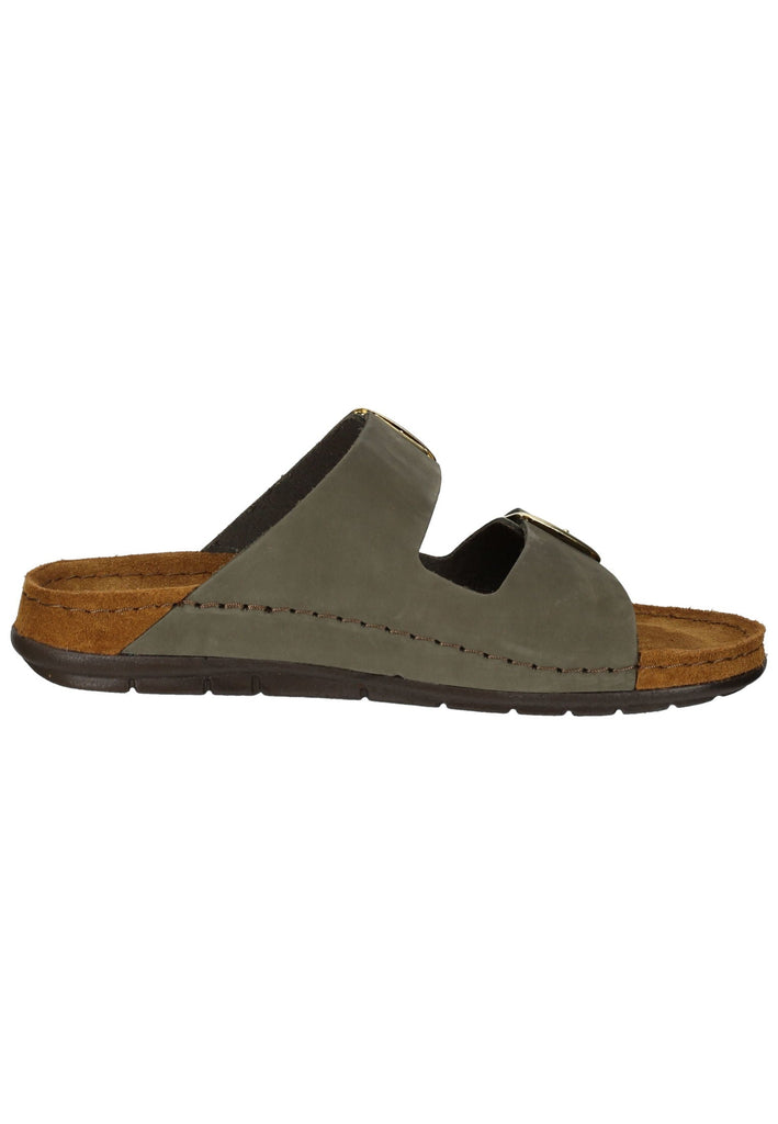 Rohde Pantoletten Leder Olive