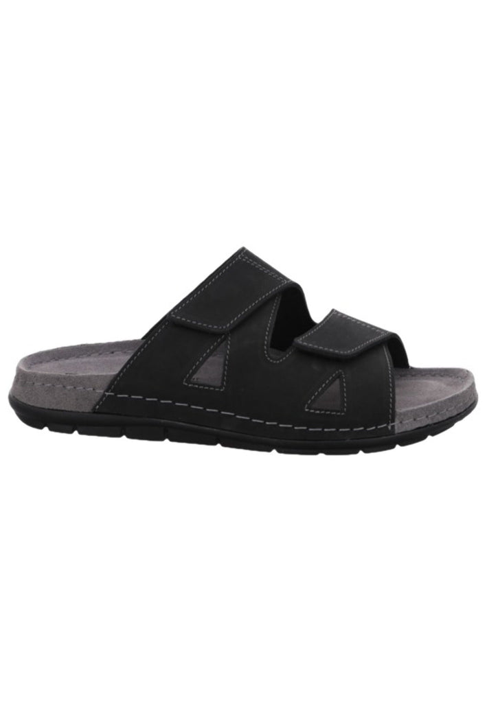 Rohde Pantoletten Leder Schwarz