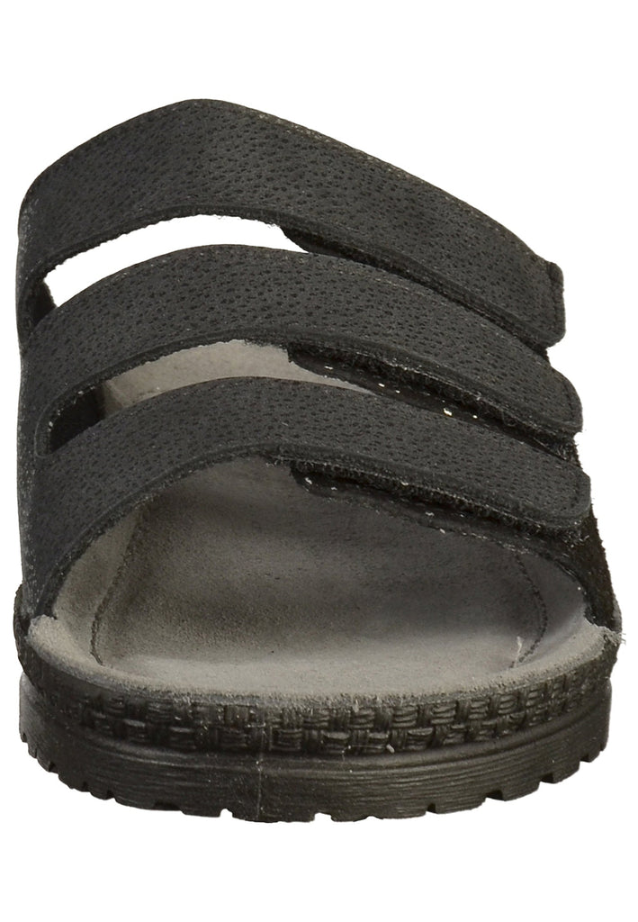 Rohde Pantoletten Leder Schwarz