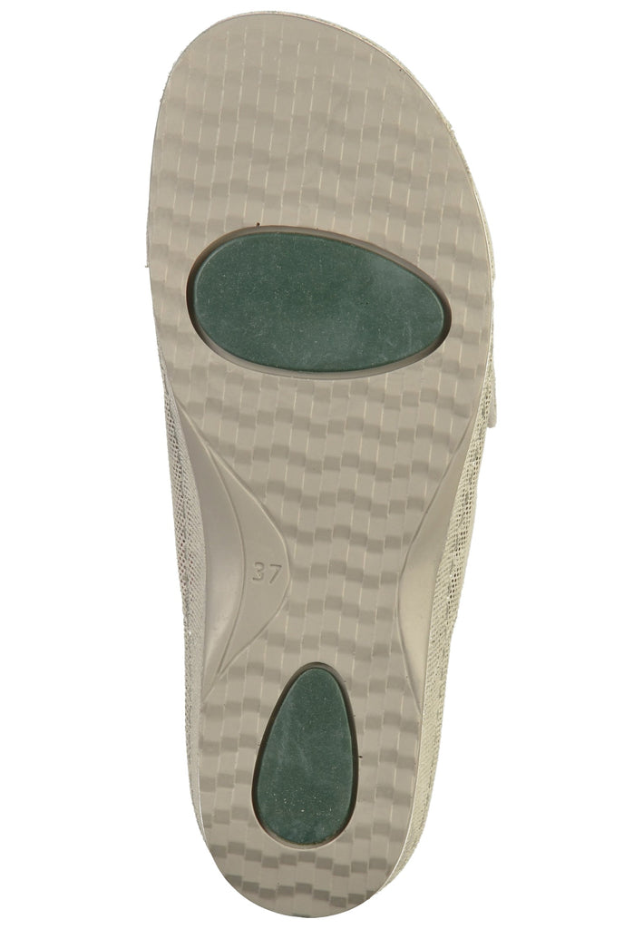 Rohde Pantoletten Leder Silber