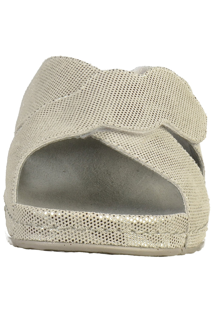 Rohde Pantoletten Leder Silber