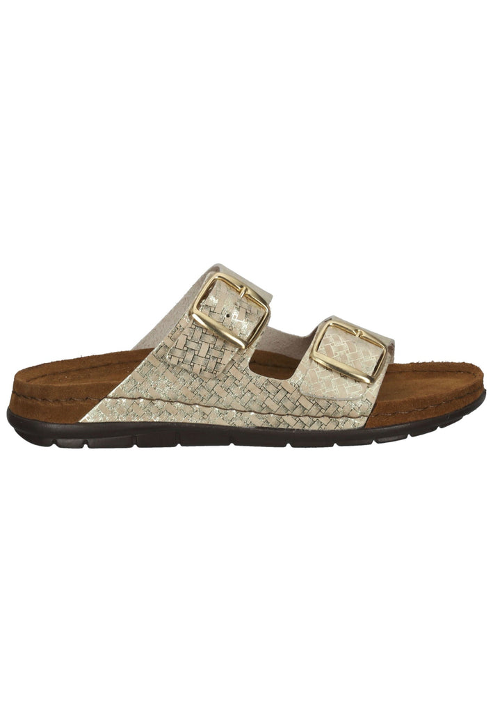 Rohde Pantoletten Lederimitat Gold