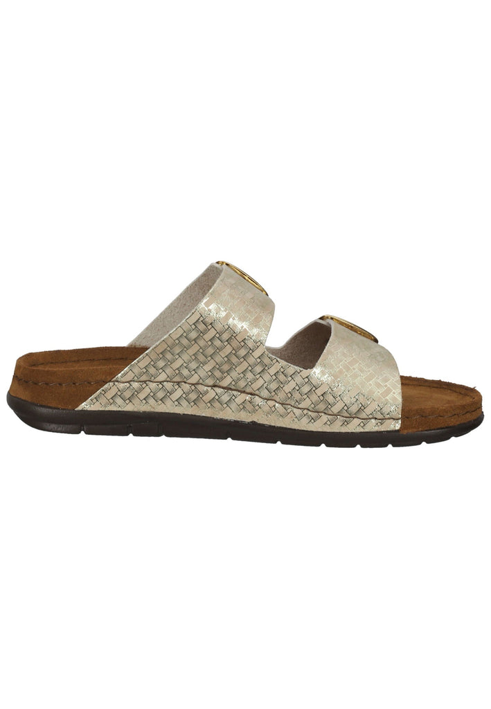 Rohde Pantoletten Lederimitat Gold