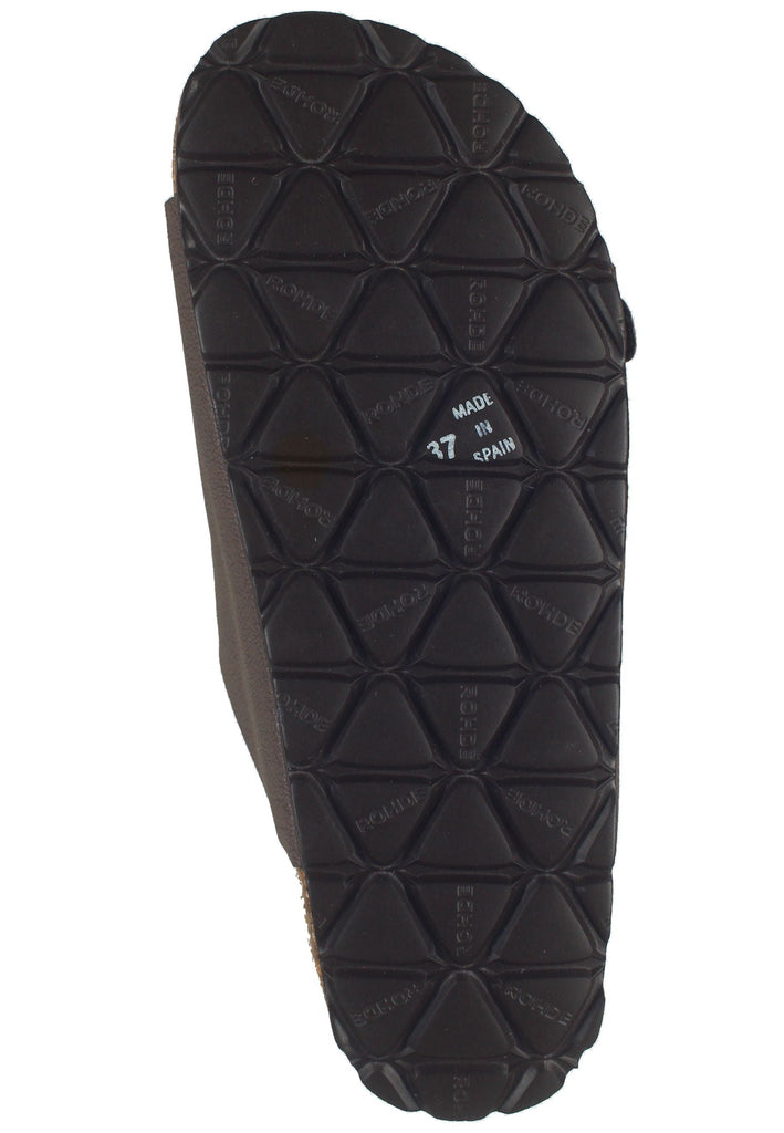 Rohde Pantoletten Lederimitat Mocca