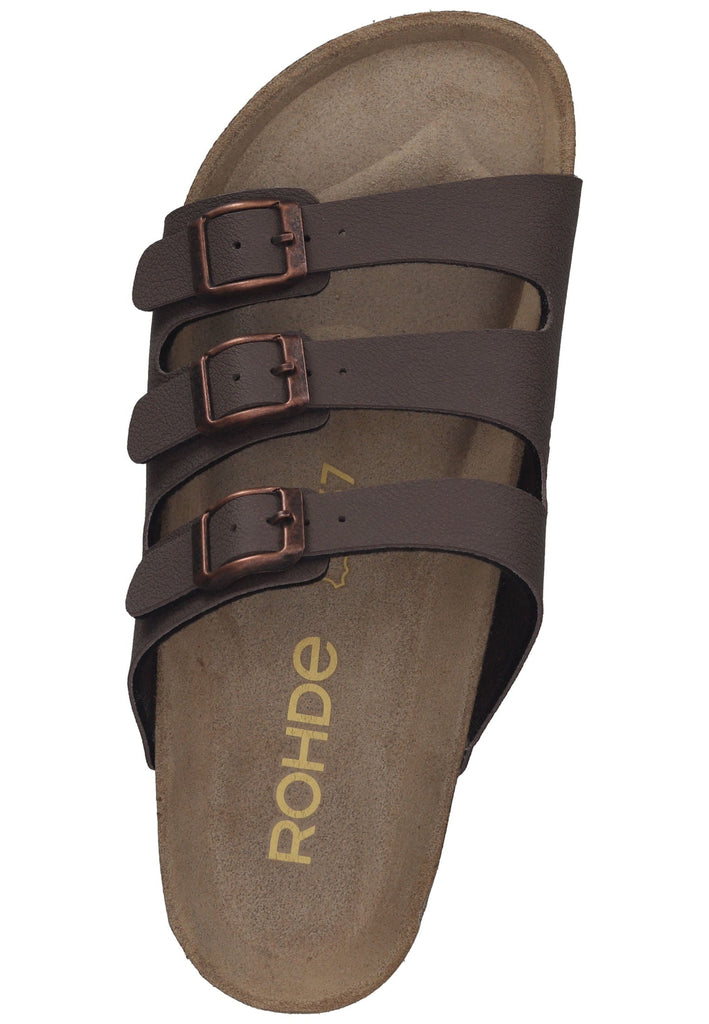 Rohde Pantoletten Lederimitat Mocca