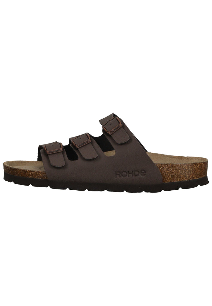 Rohde Pantoletten Lederimitat Mocca