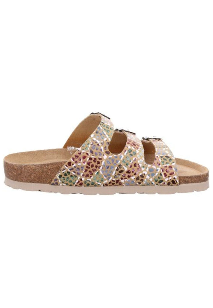 Rohde Pantoletten Lederimitat Multicolor