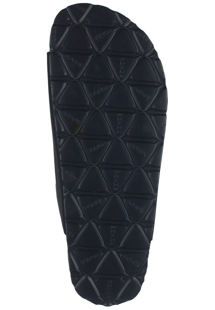 Rohde Pantoletten Lederimitat Schwarz