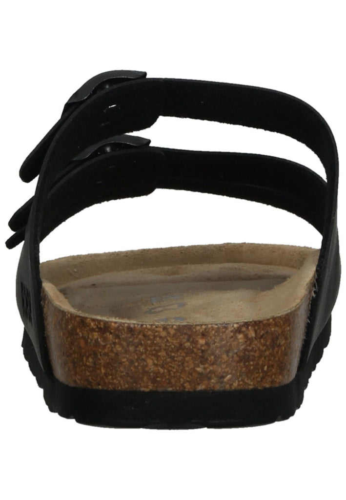 Rohde Pantoletten Lederimitat Schwarz