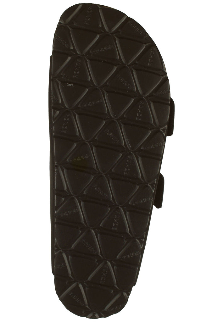 Rohde Pantoletten Lederimitat Schwarz