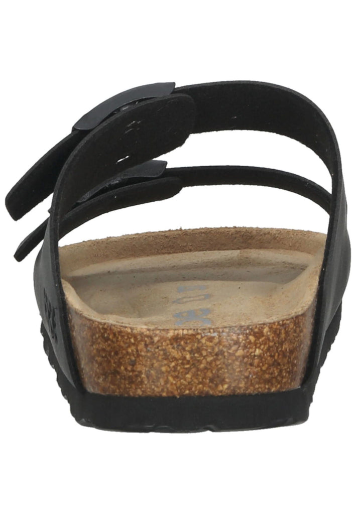 Rohde Pantoletten Lederimitat Schwarz